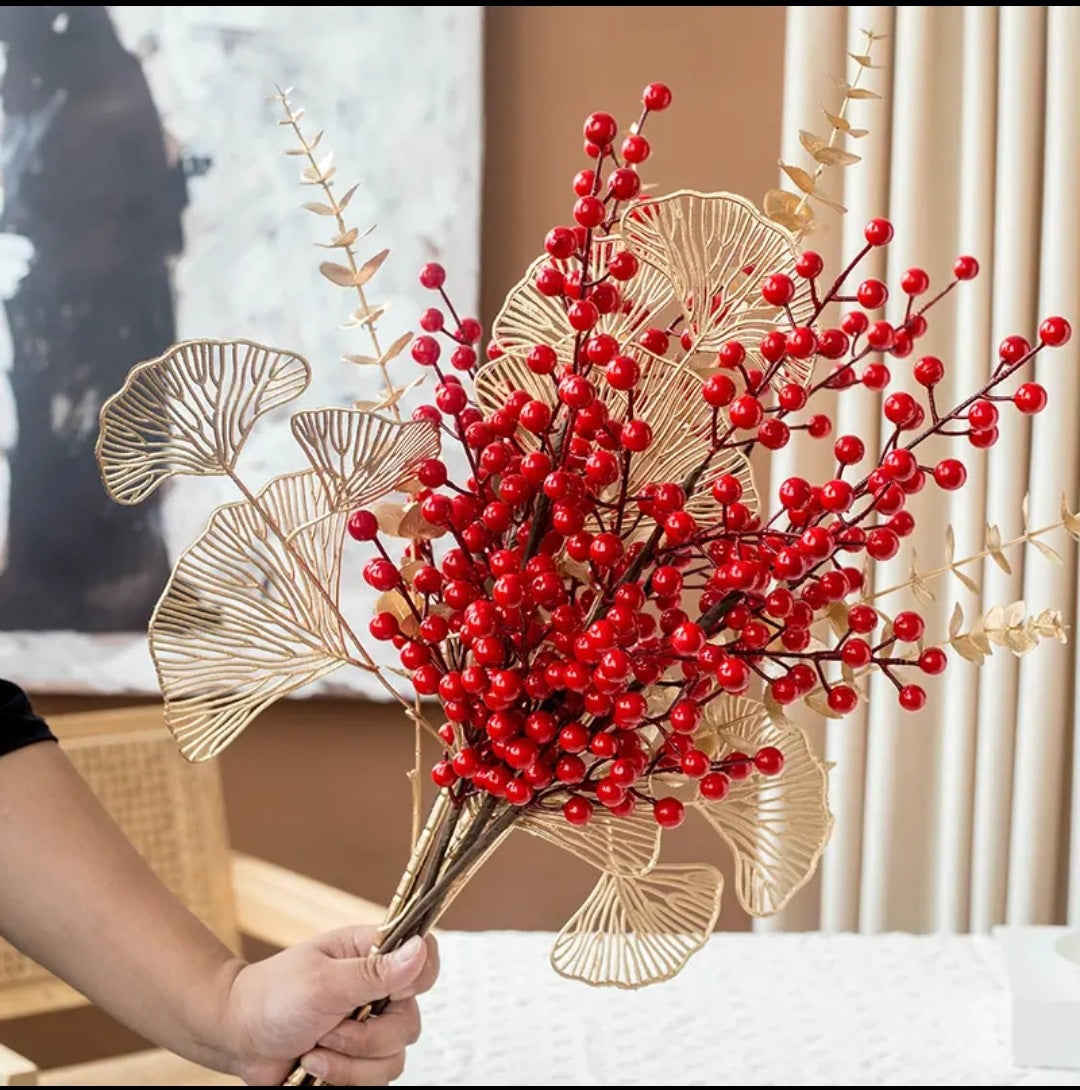Decoratieve Metalen Ginkgo Blad Arrangement