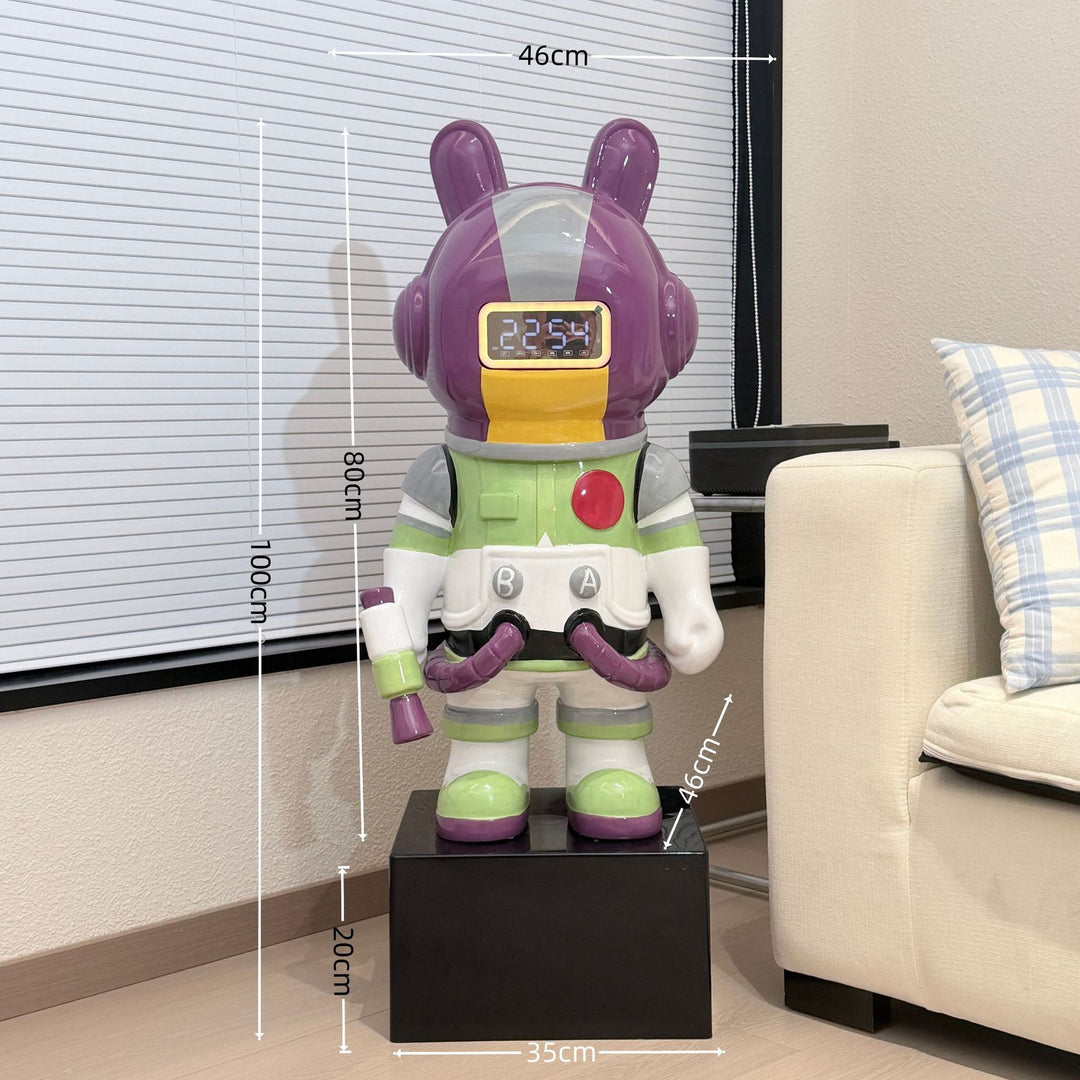Decoratieve Astronaut Klok Figurine voor Thuisdisplay