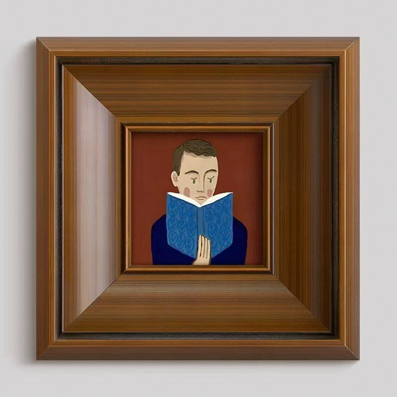 Gekaderde Artistieke Emotionele Portret Muurkunst