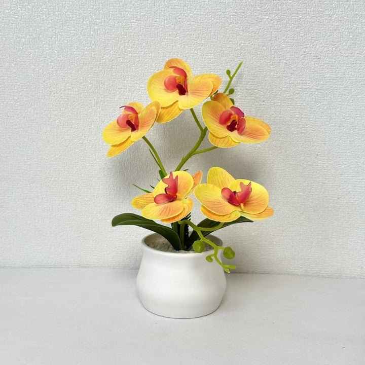 Elegante Kunstachtige Orchidee Plant Arrangement voor Thuis Decor