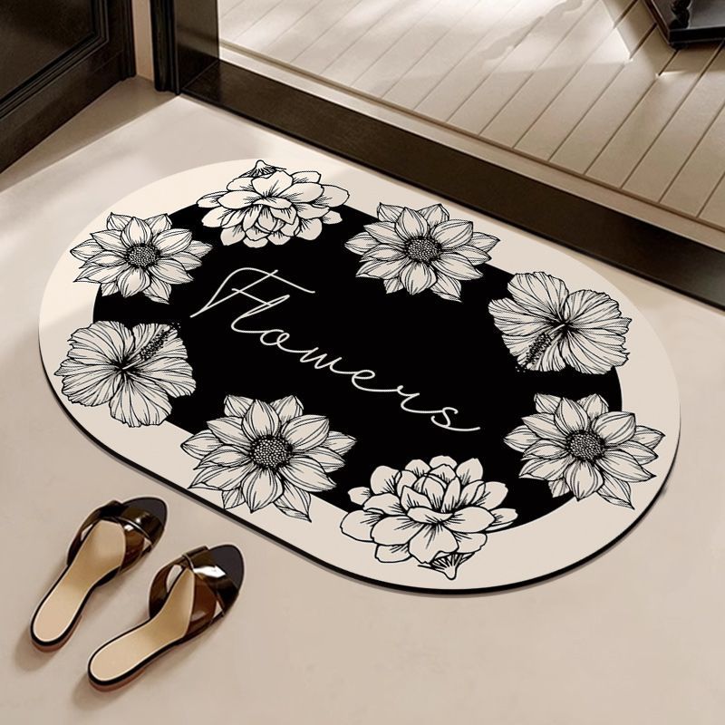 Decoratieve Bloem-Thema Deurmat