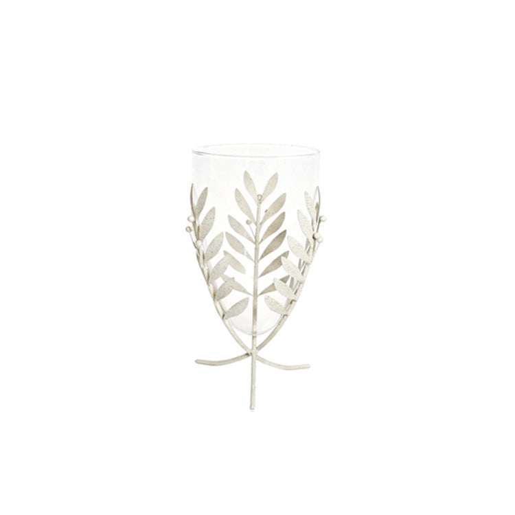 Elegante Bladpatroon Decoratieve Glas