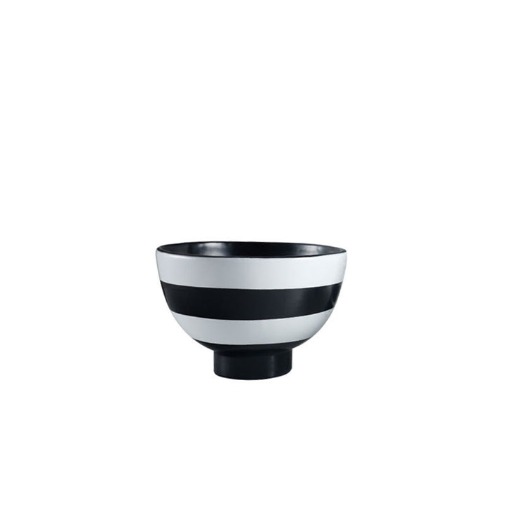 Decoratieve serveerschaal met modern streepdesign