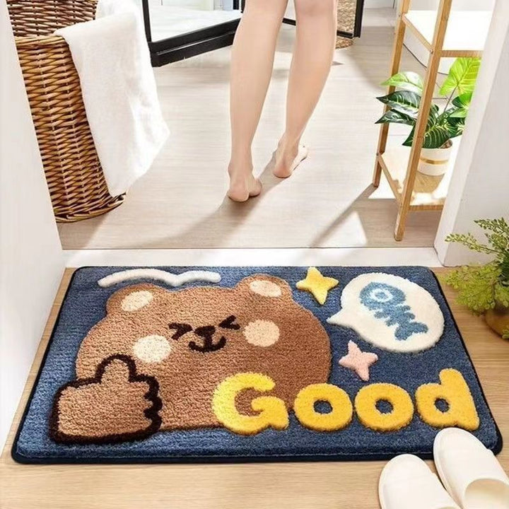 Pluche Badkamer Quote Mat