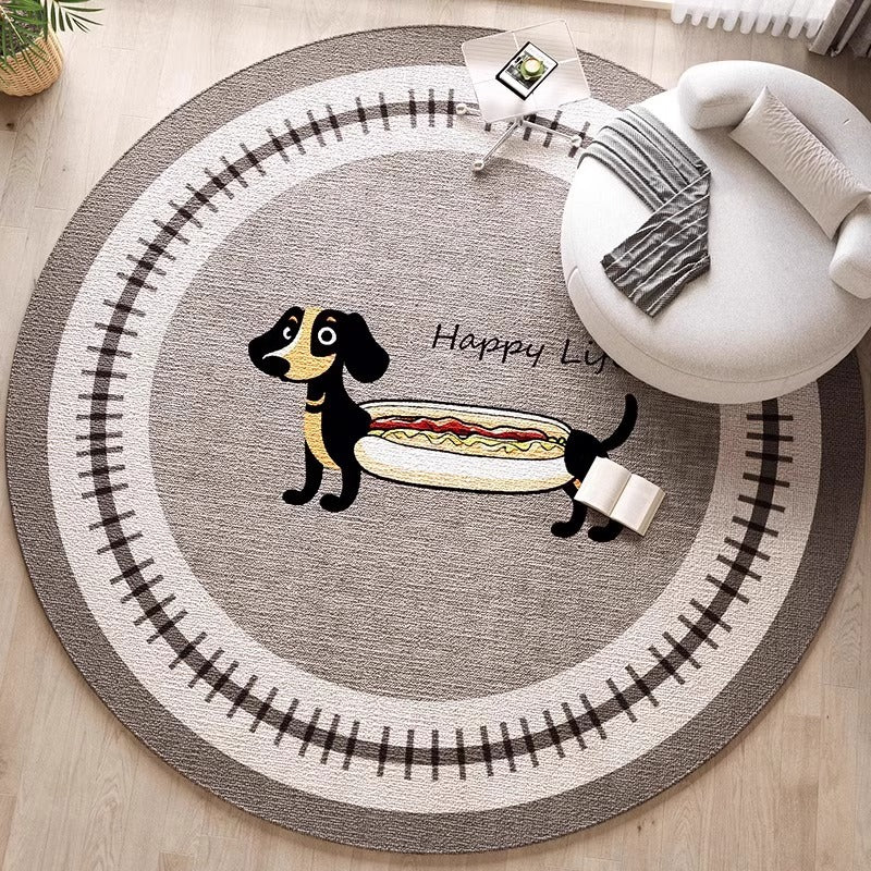 Decoratieve Honden-Thema Area Rug voor Thuisdecoratie