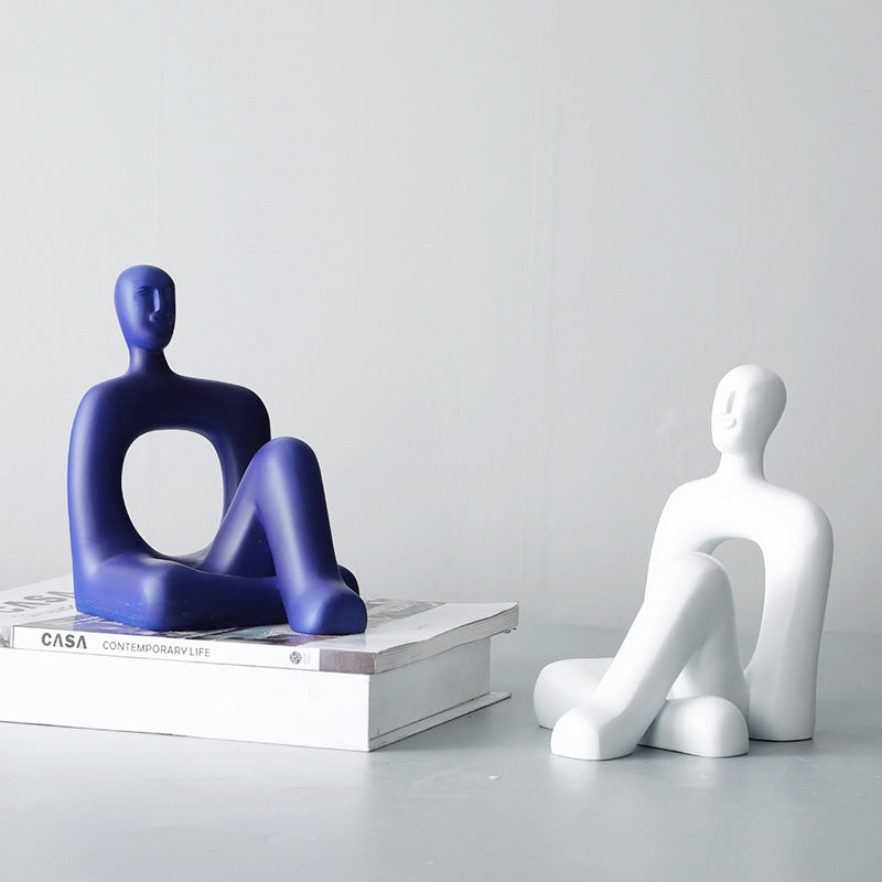 Abstract Decoratieve Zittende Figurine
