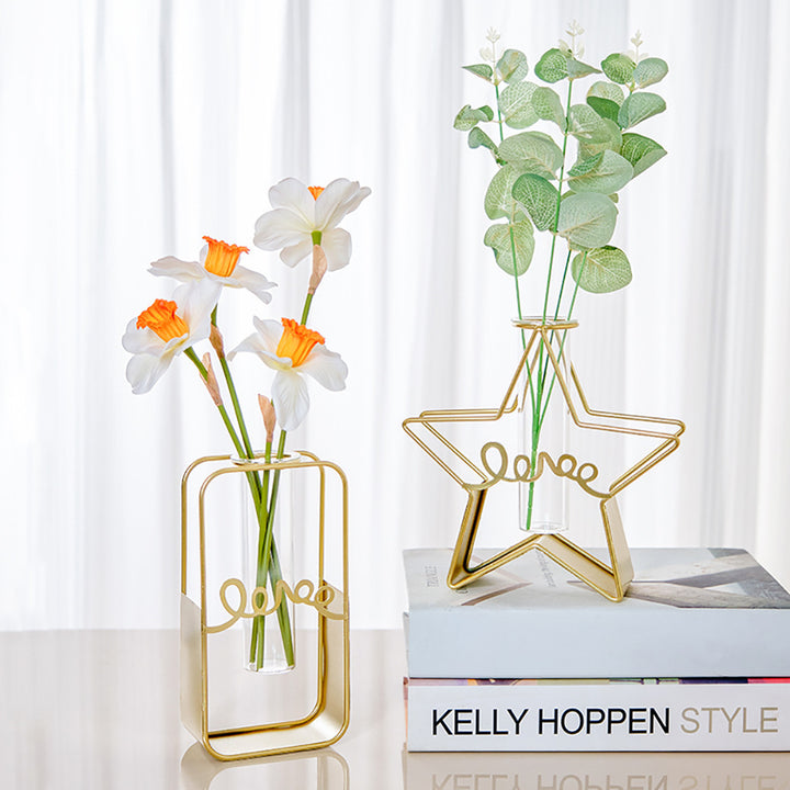 Decoratieve Hartvormige Glazen Vaas Stand
