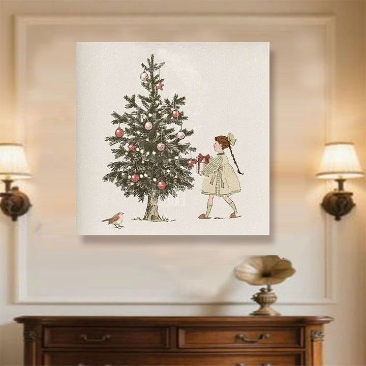 Vintage Kerstmis Muur Art
