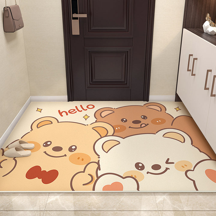 Schattige Cartoon Watergebied Mat voor Huisdecoratie