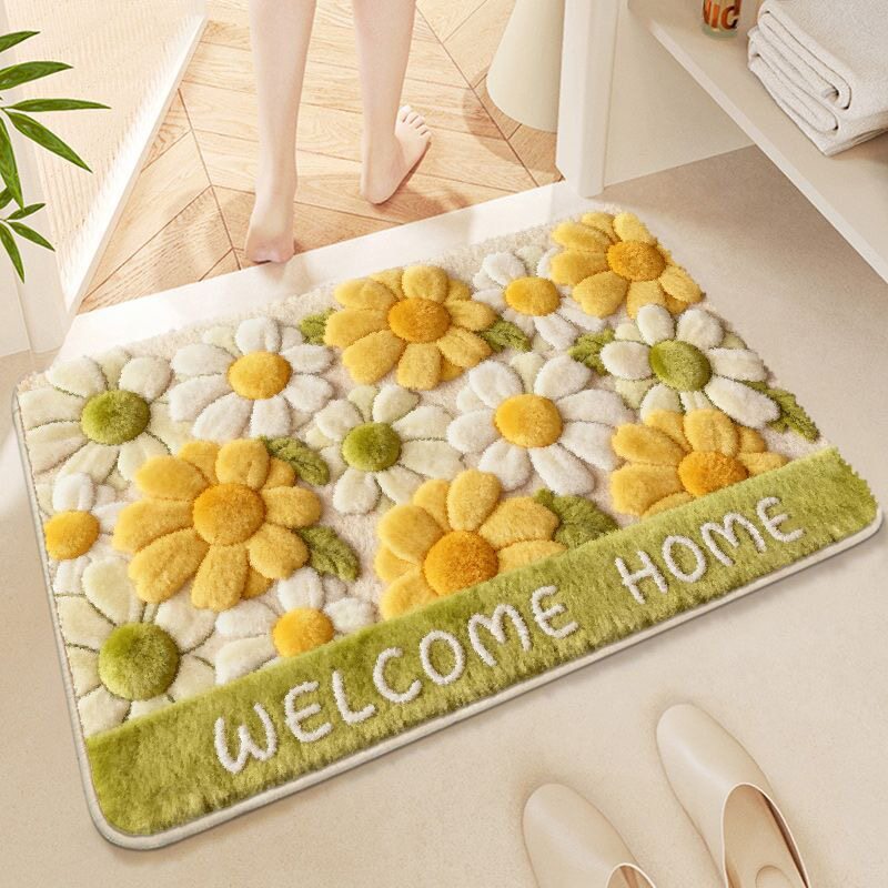 Decoratieve Bloemige Badmat