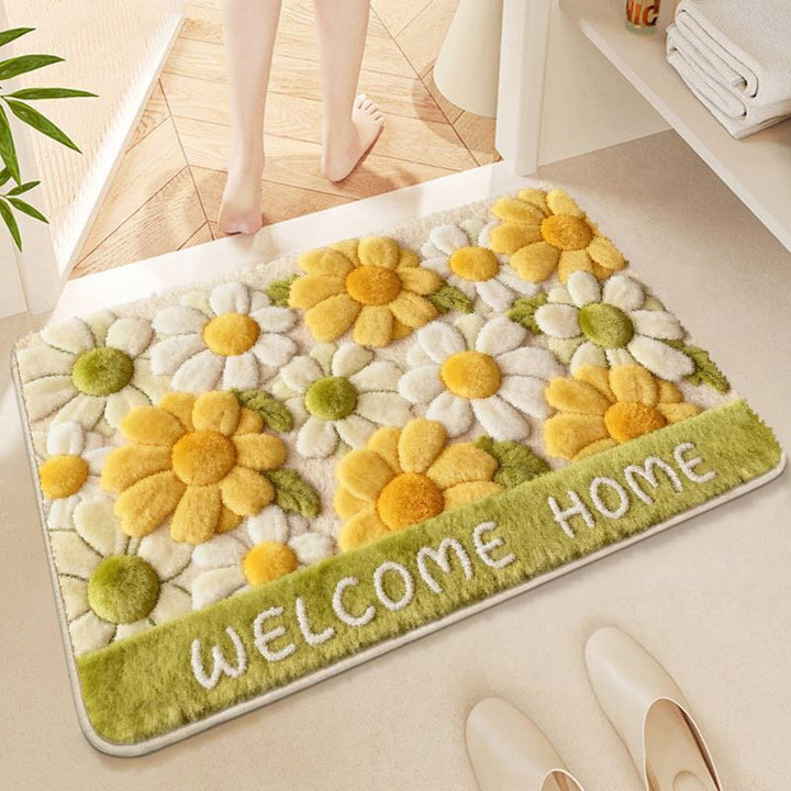 Decoratieve Bloemige Badmat