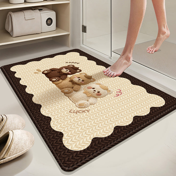 Absorberende Antislip Badmat met Winterthema