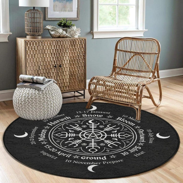 Artistiek Celestiaal Thema Ronde Tapijt
