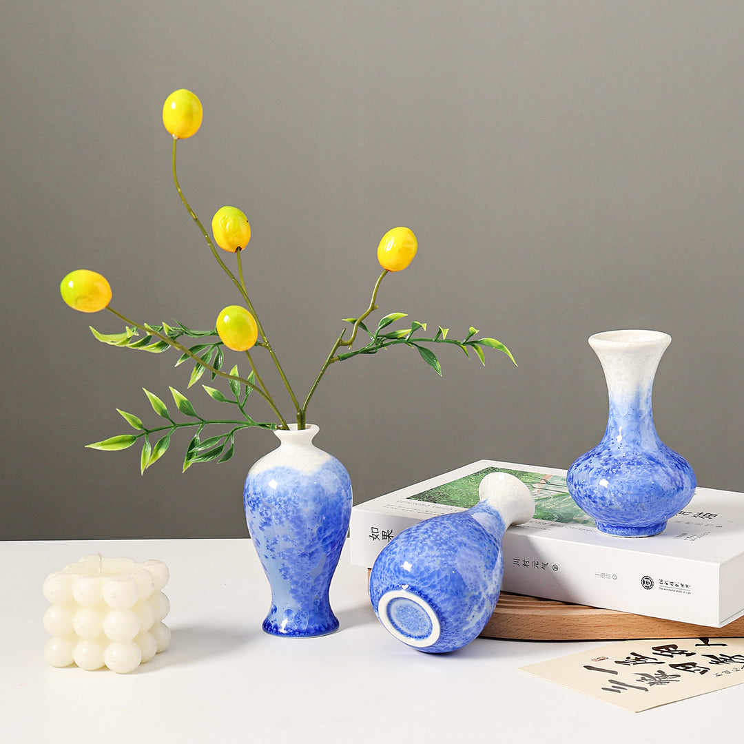 Artistiek Bloemmotief Keramische Vaasje