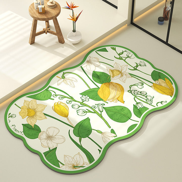 Decoratieve Bloemen Vloerkleed