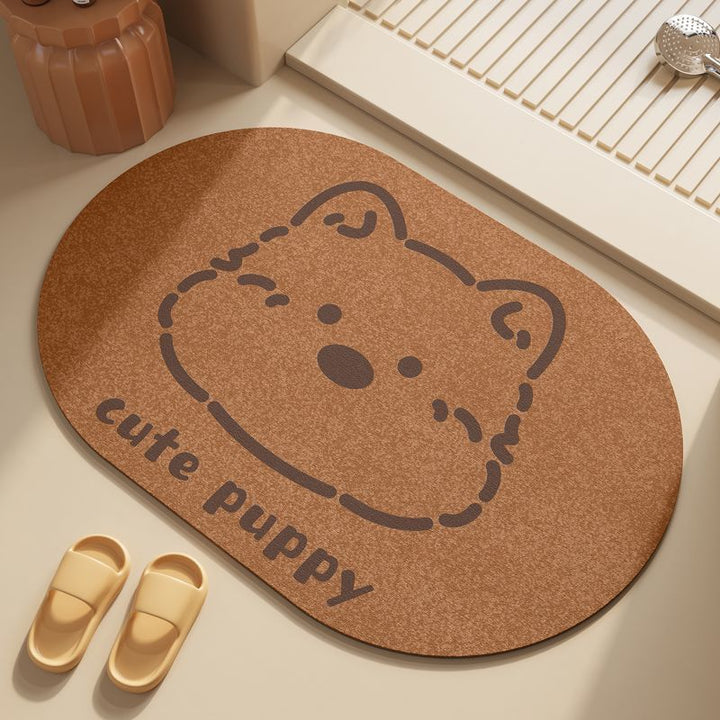 Speelse Puppy-Thema Badmat