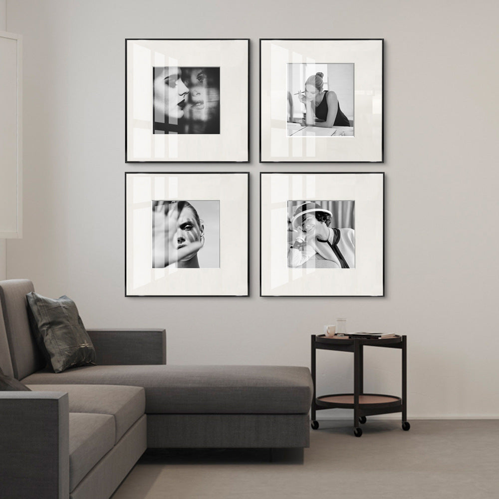Gekaderde Monochrome Kunstafdruk
