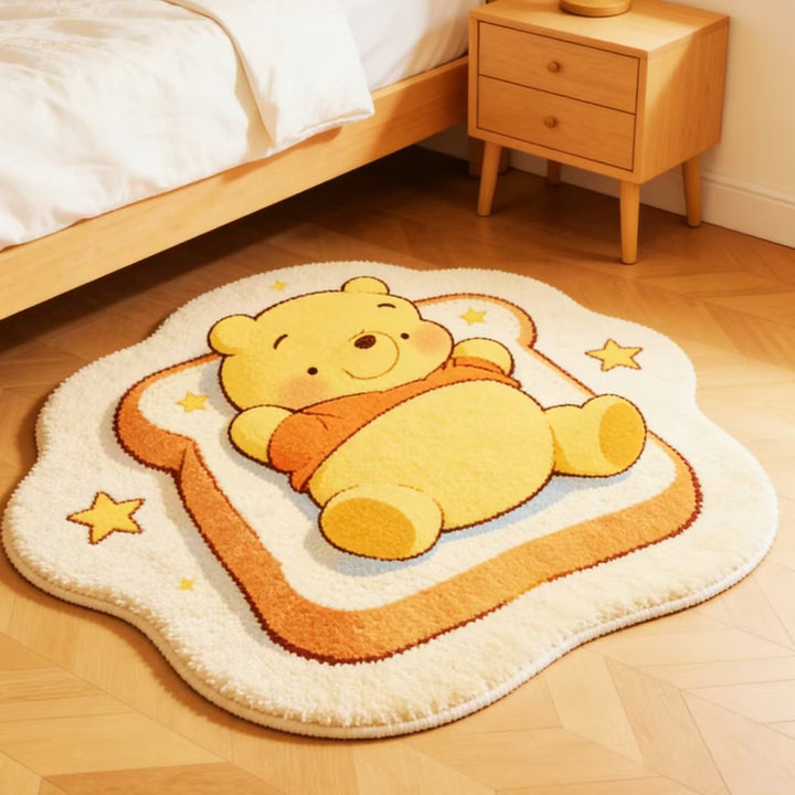 Schattig Cartoon Beer-Thema Pluche Vloerkleed