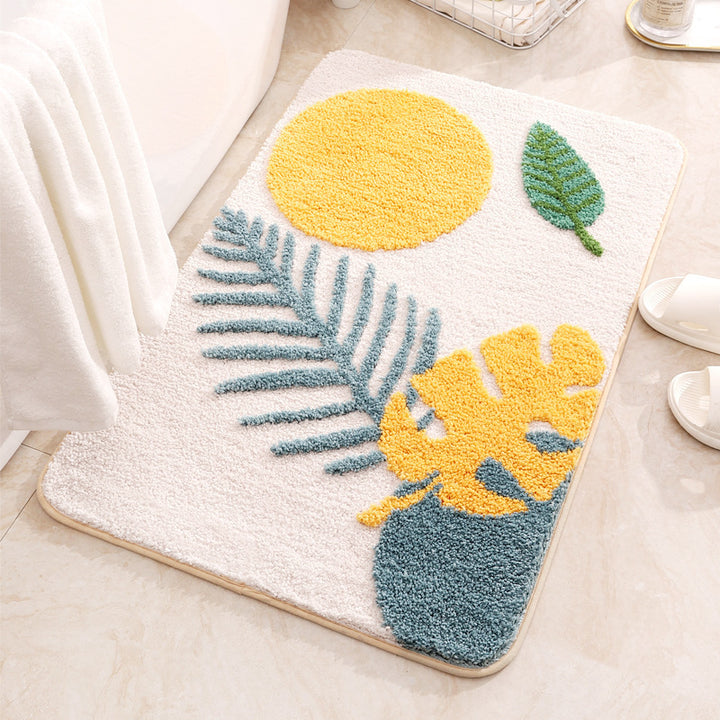 Zachte Pluche Blad-Design Badmat