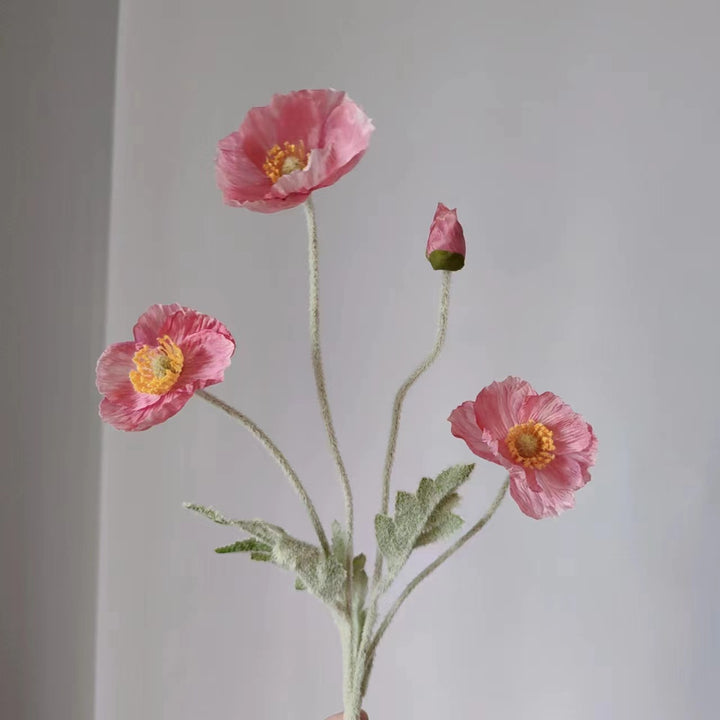 Levensechte Zijde Papaver Bloemsteel