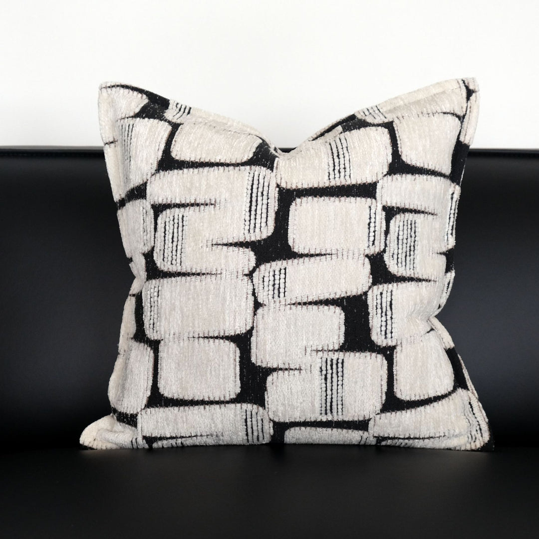 Textured Geometric Print Accent Kussen voor Thuis