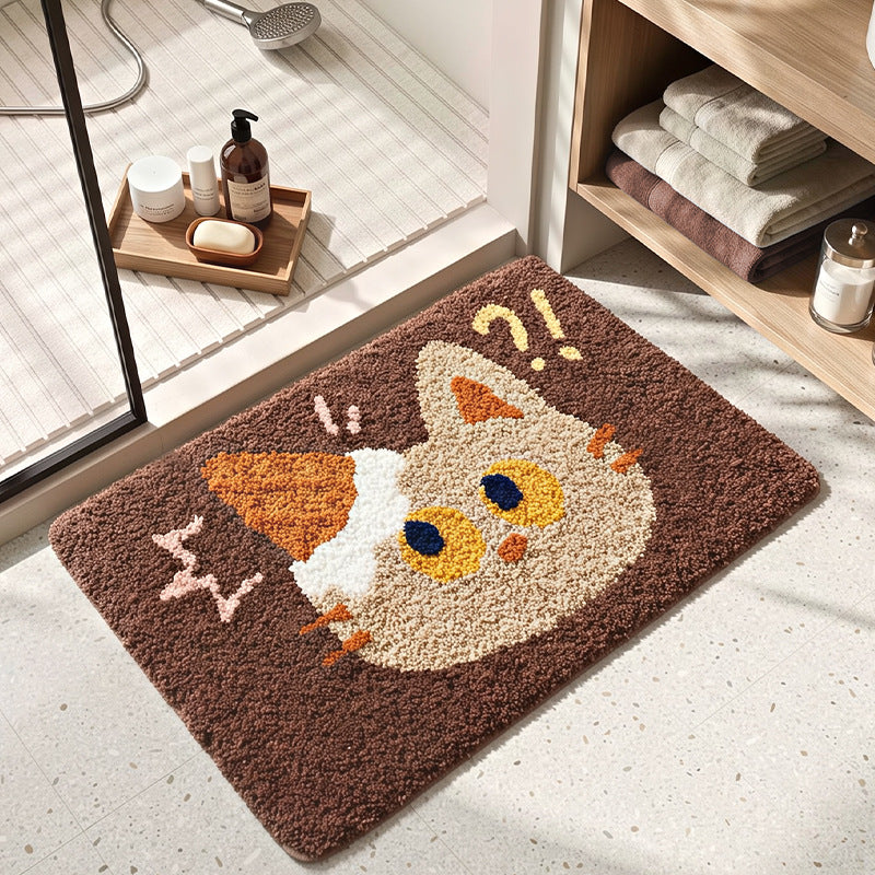 Pluche Cartoon Kat Badmat