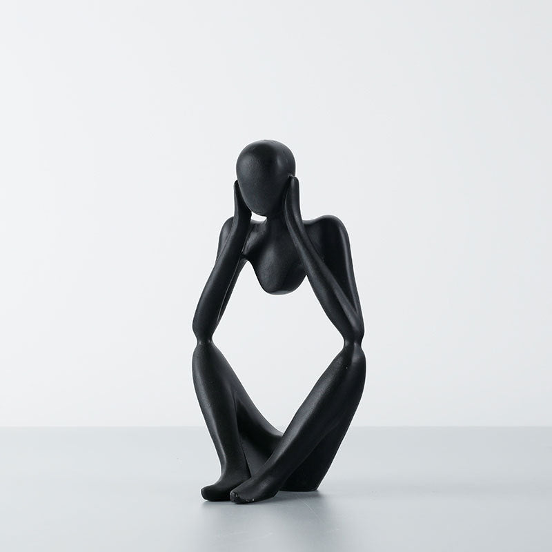Abstracte menselijke figuur beeldhouwwerk
