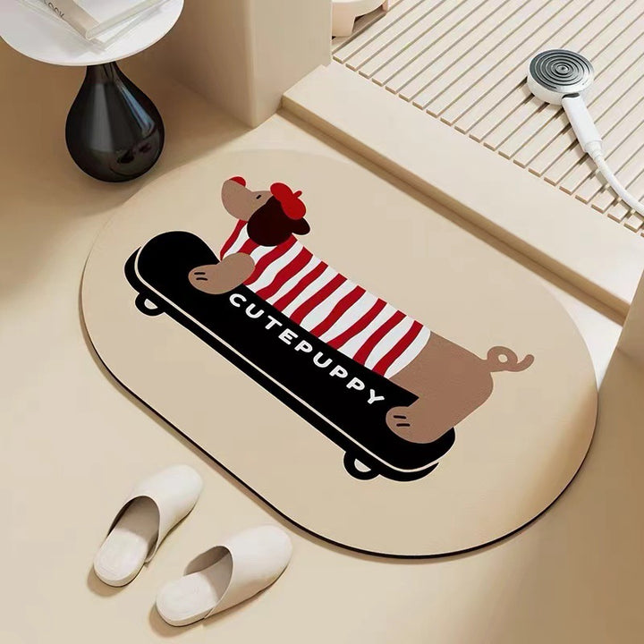 Artistieke Kat-Thema Gebiedsmat voor Woondecoratie