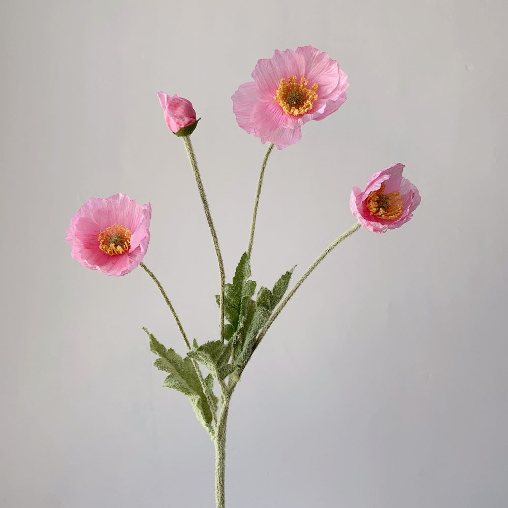 Levensechte Klaprozenbloem Steel