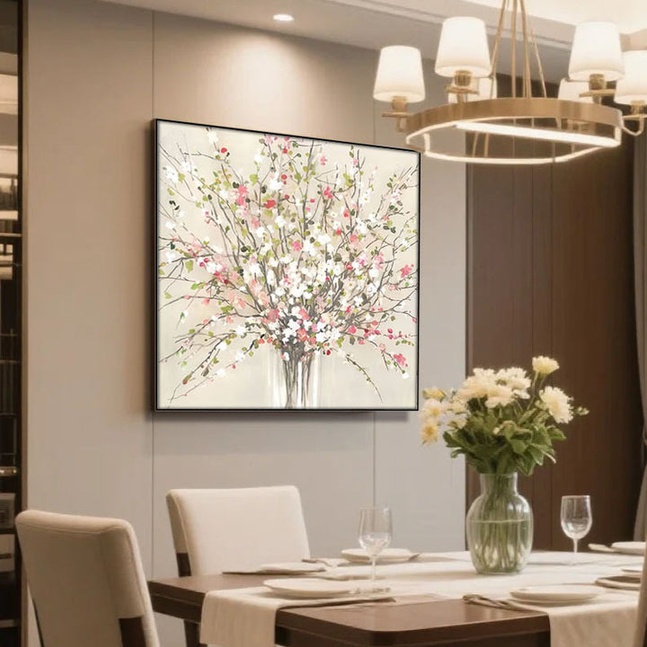 Floraal Themed Canvas Wanddecoratie