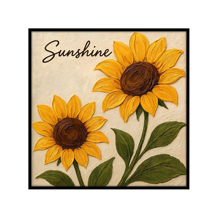 Inspirerende Zonnebloem Wanddecoratie