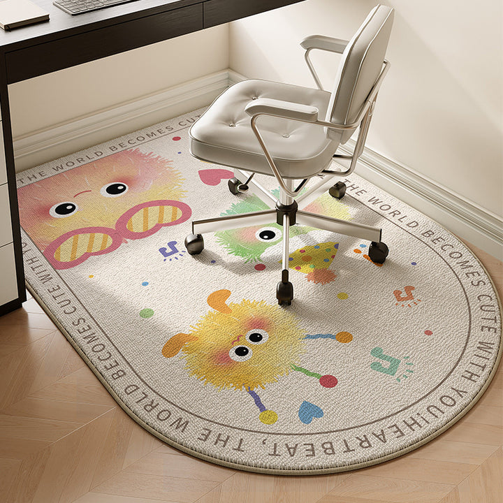 Schattig Dierenthema Pluche Vloerkleed voor Woondecoratie