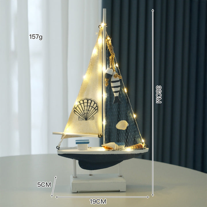 Nautical Zeilboot Beeldje Display