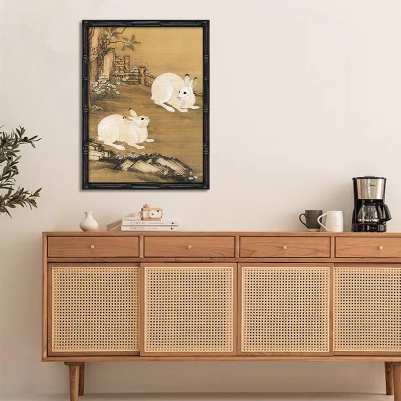 Elegante Gecadreerde Konijn Wanddecoratie