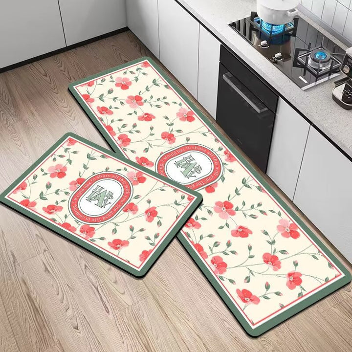 Artistieke Bloemen Keukenmat Set