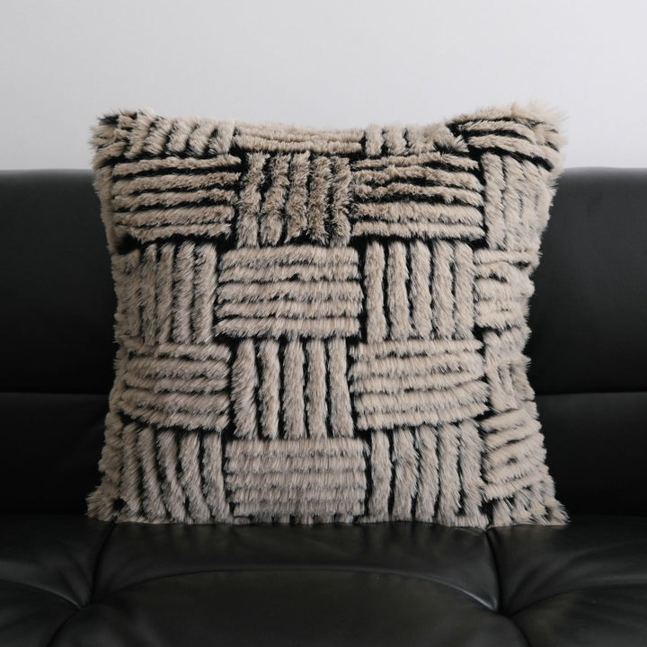 Chique Textuur Faux Bont Accent Kussen voor Huishouddecoratie