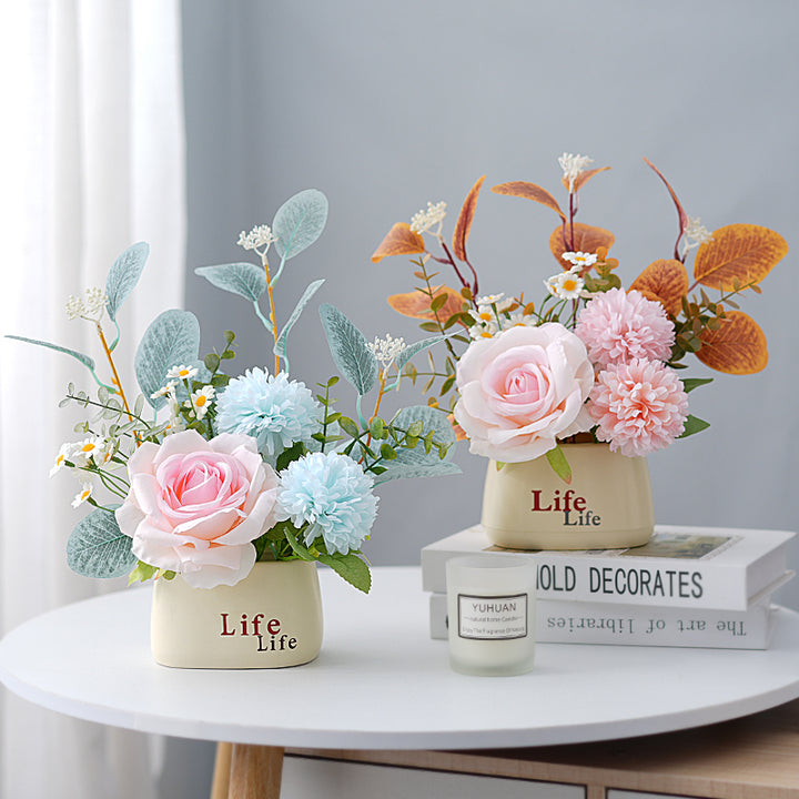 Decoratieve Pot met Nep Bloemarrangement