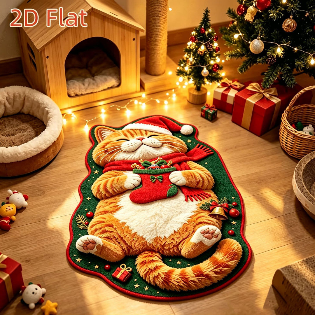Kerst Kat-Thema Tapijt