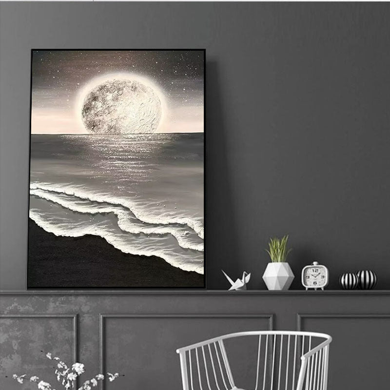 Abstract Ocean-Geïnspireerde Wandkunst
