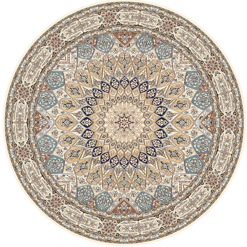 Rond Vintage Bloemen Tapijt