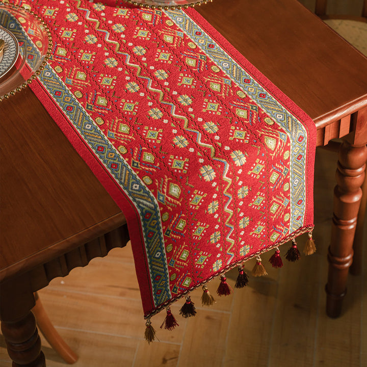Decoratieve Geometrische Patroon Tafelloper