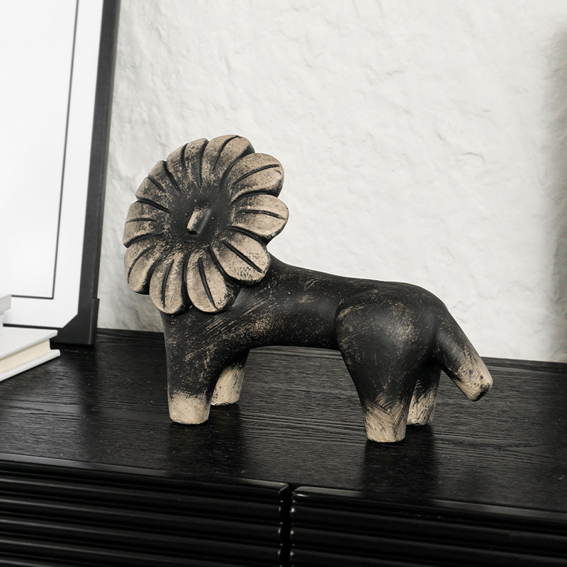 Artistieke Leeuw Figurine Beeldhouwwerk