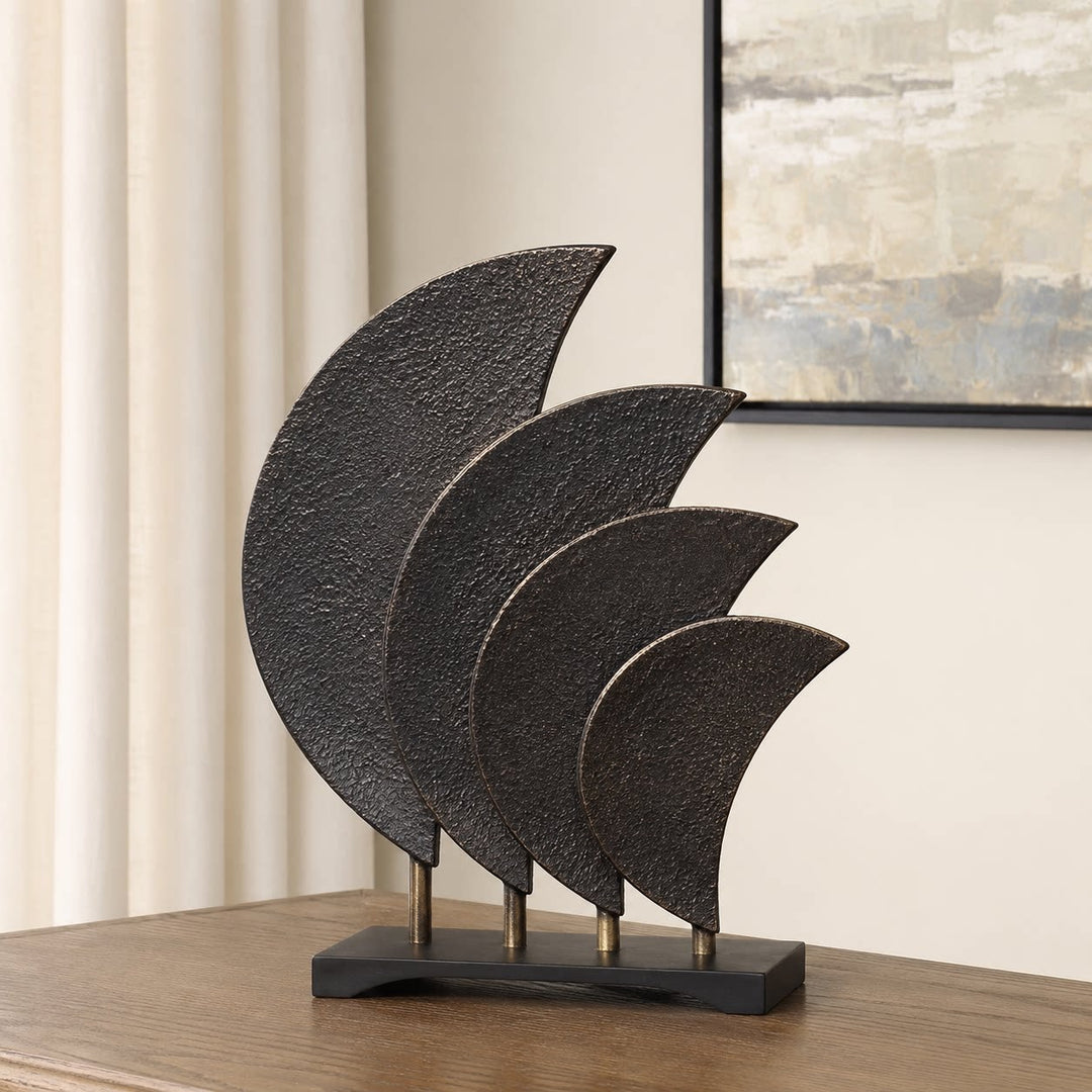 Artistieke Abstracte Blad Sculptuur