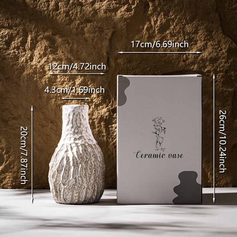 Textured Rustieke Handgemaakte Keramische Tafeldruppelvaas