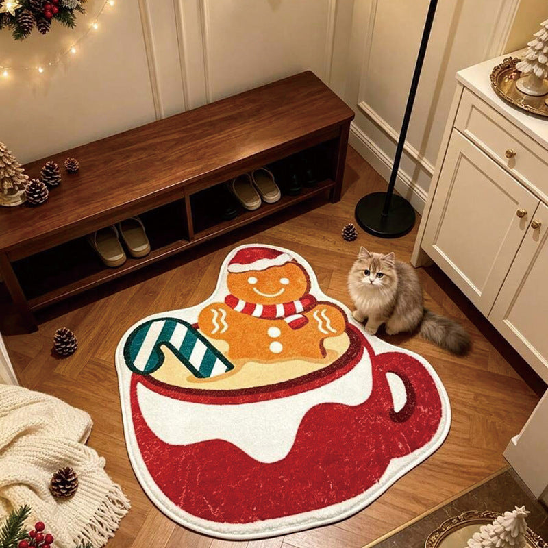 Feestelijk Themed Decoratieve Ronde Vloerkleed