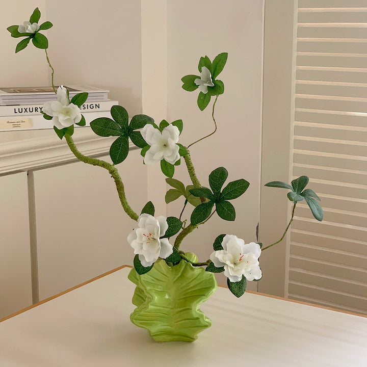 Kunstmatige Azalea Bloem Arrangement Vaasje