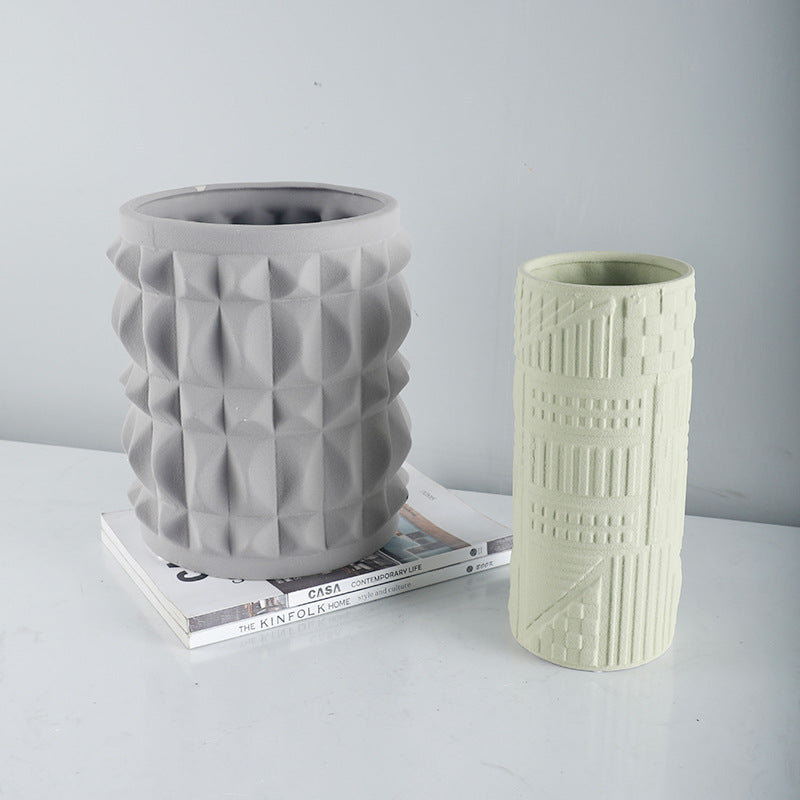Textured Decoratieve Keramische Vaas
