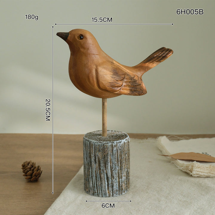 Handgemaakte Vogelbeeld Figurine Weergave