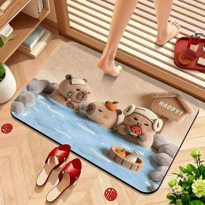 Schattige Beer-Thema Plush Badmat
