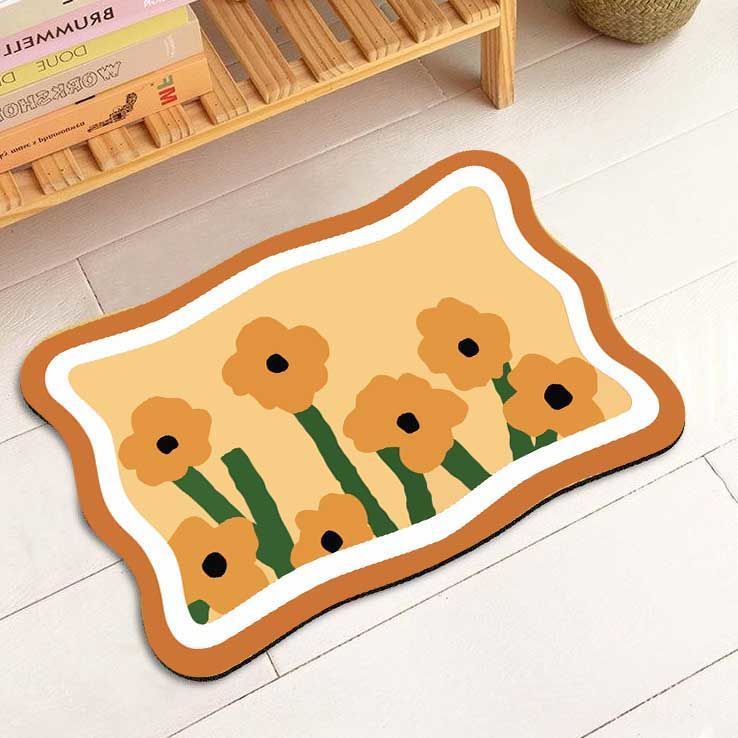Bloemrijke Decoratieve Gebiedsmat voor Huisdecoratie